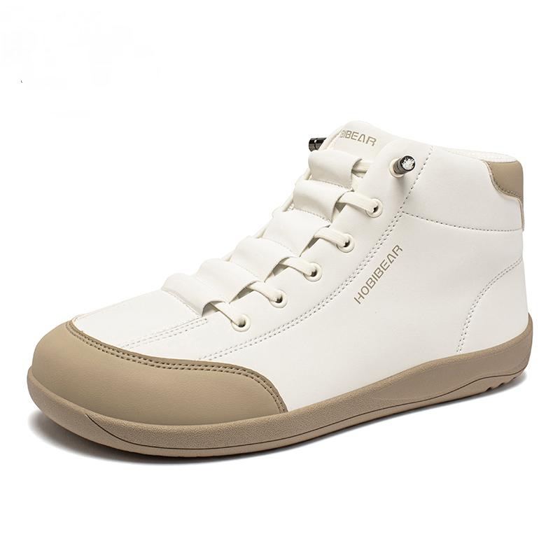 High-Top Leather Wide-toe Shoes