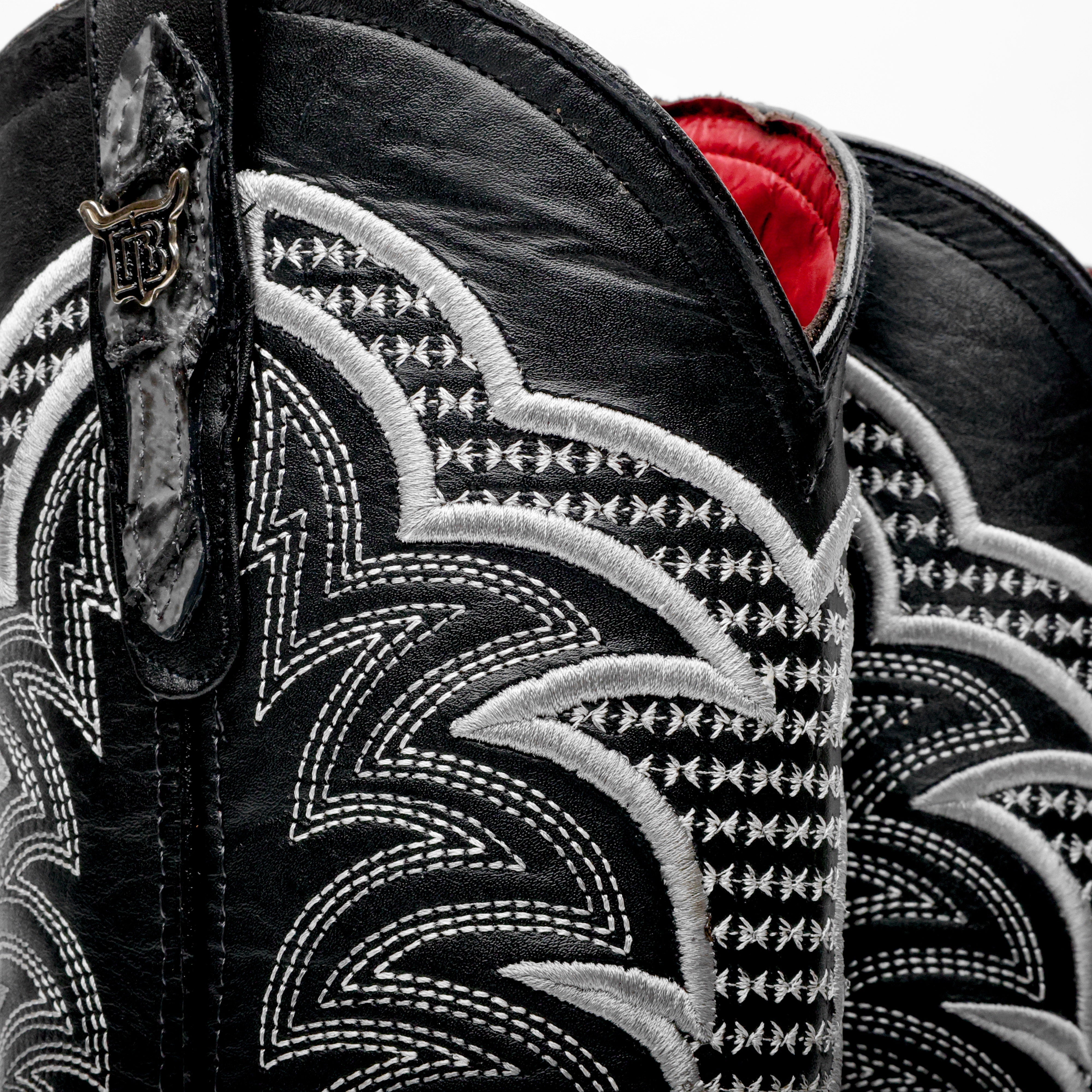 Grey Jumbo Pirarucu Leather Boots - Square Toe