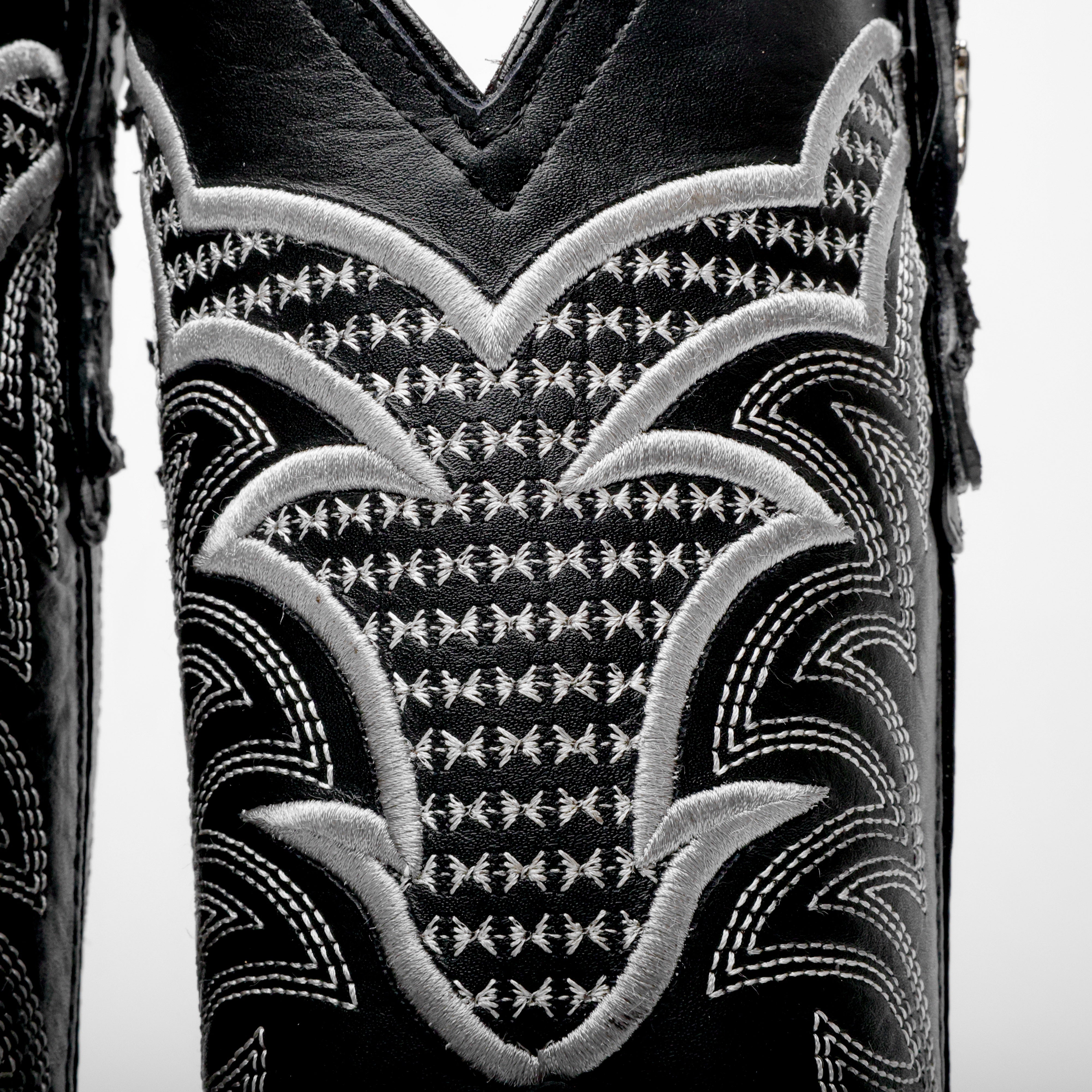 Grey Jumbo Pirarucu Leather Boots - Square Toe