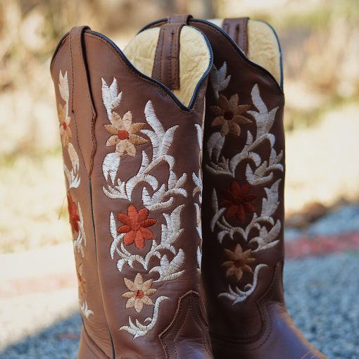 Women Melissa Vintage Tan Square Toe Boots