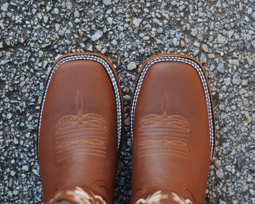 Women Melissa Vintage Tan Square Toe Boots