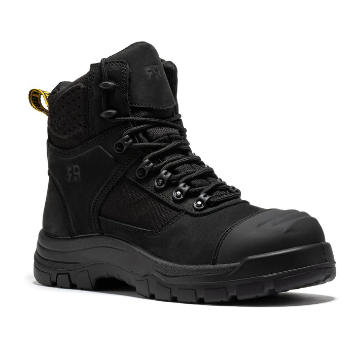Stowe Black 7 Inch Composite Toe Leather Work Boots