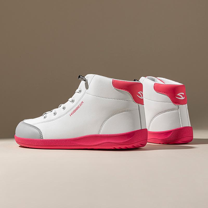 High-Top Leather Wide-toe Shoes