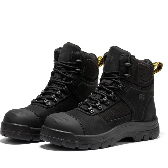 Stowe Black 7 Inch Composite Toe Leather Work Boots
