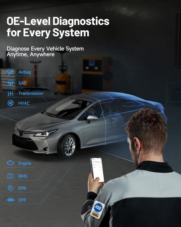 TOPDON Topscan Master OBD2 Scanner Bluetooth, 2026 Wireless Bidirectional Scan Tool, All System Diagnostic Tool for iOS & Android, 30+ Resets, FCA AutoAuth, CAN-FD/DoIP, Upgraded Version of TopScan