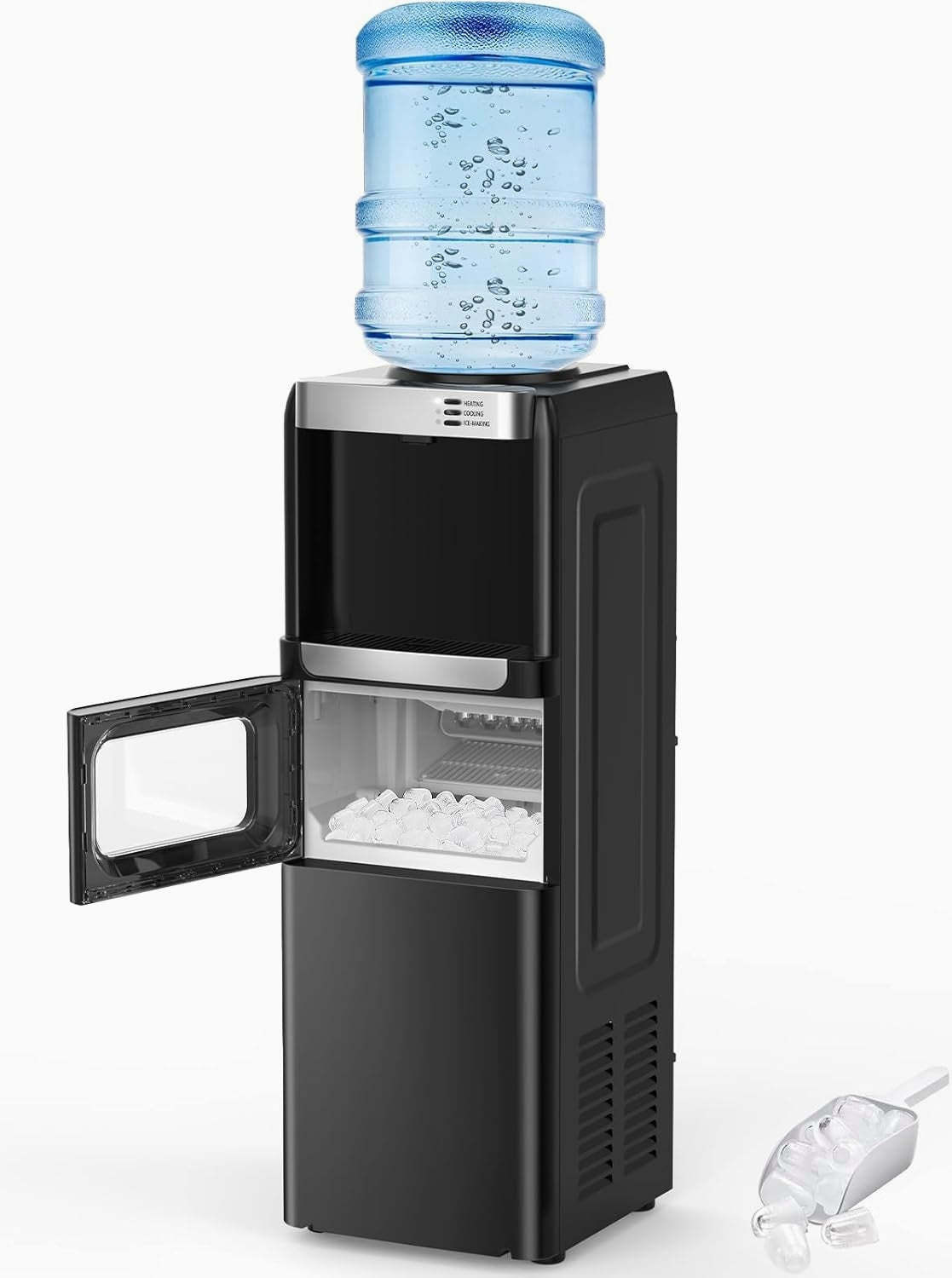 Top Loading 3-in-1 Water Dispenser & Ice Maker, Hot/Cold Water for 5 G
