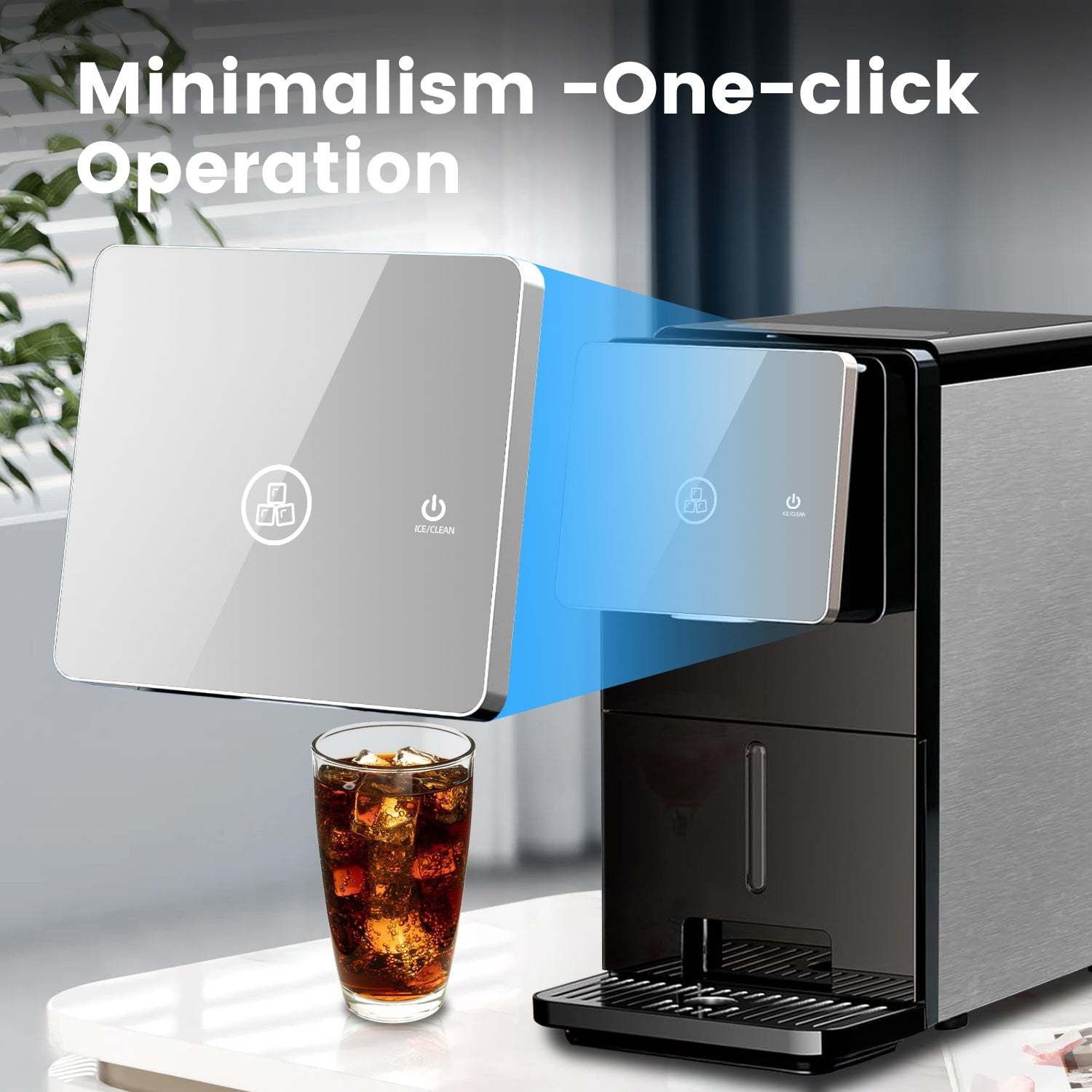 Electactic Pellets Ice Maker – 33 lbs ice capacity in 24 hours, self-cleaning, 1.8L water tank