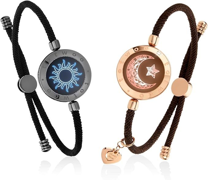 Couple Bracelet for Long Distance, Vibration & Lighting, Bluetooth Pai
