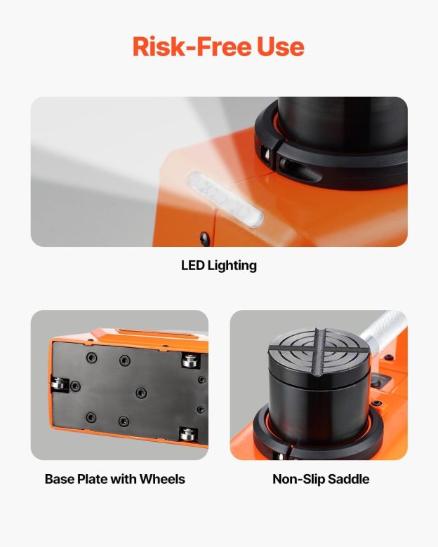 VEVOR Electric Car Jack,Hydraulic Jack Lift with Electric Impact Wrench, Built-in Inflatable Pump, and LED Light for SUV MPV Sedan Truck Change Tires