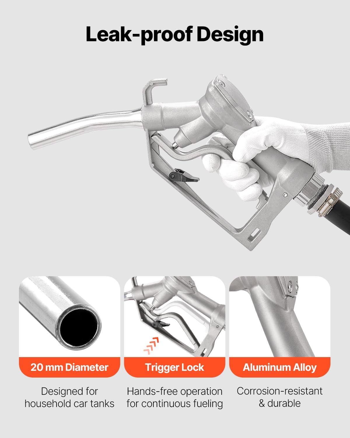 VEVOR Fuel Caddy, 32 Gallon, Portable Fuel Tank with 12V DC 15 GPM Electric Fuel Transfer Pump, 13 ft Delivery Hose & Aluminum Alloy Manual Nozzle, Gas Caddy for Motorboats, ATVs, Diesel & Gasoline