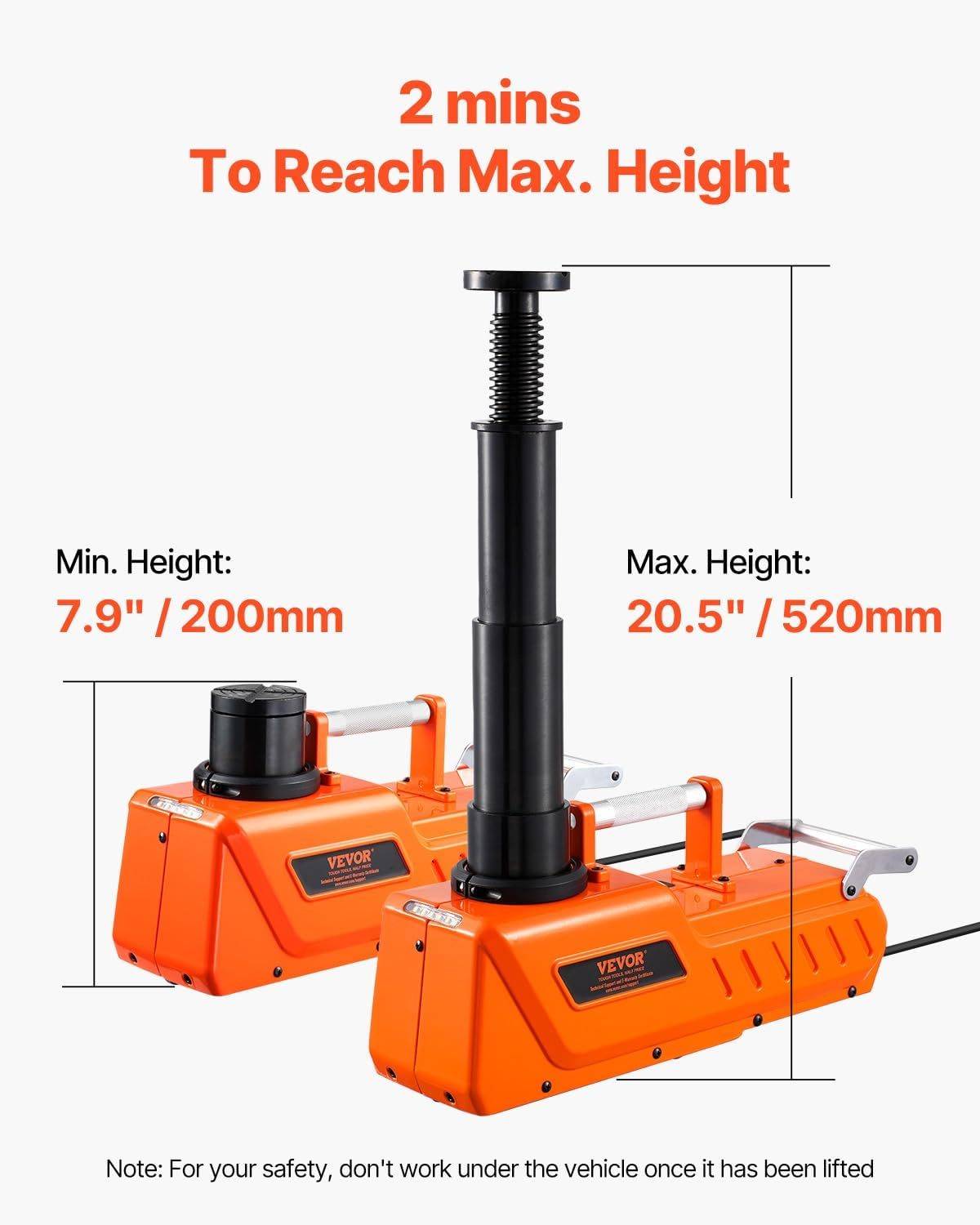 VEVOR Electric Car Jack,Hydraulic Jack Lift with Electric Impact Wrench, Built-in Inflatable Pump, and LED Light for SUV MPV Sedan Truck Change Tires