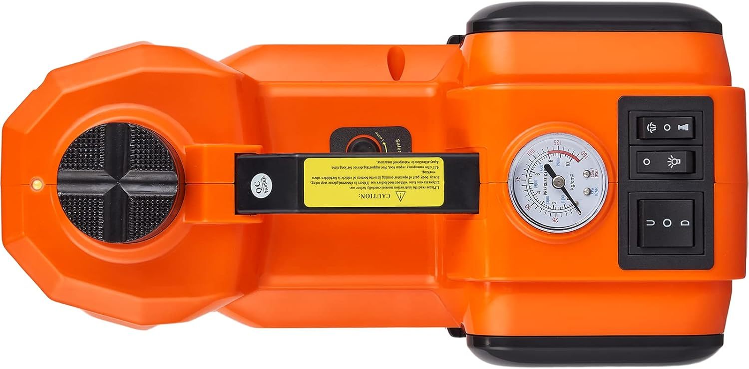 VEVOR Electric Car Jack,Hydraulic Jack Lift with Electric Impact Wrench, Built-in Inflatable Pump, and LED Light for SUV MPV Sedan Truck Change Tires