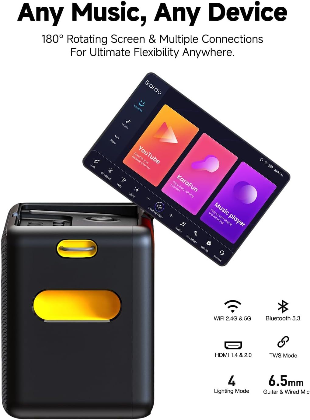 Ikarao Break X2 Portable Wireless Karaoke Machine