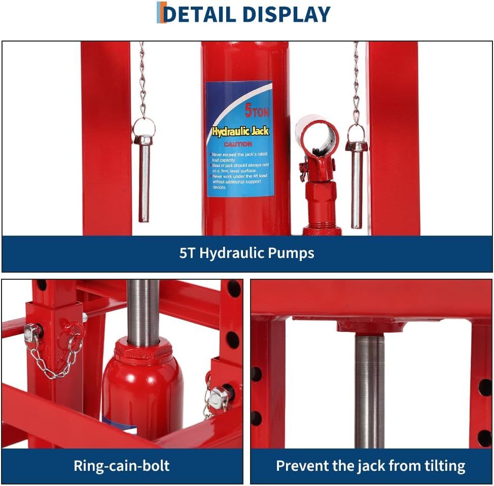 2 Pack Hydraulic Car and Truck Service Ramps,Low Profile Car Lift Service Ramps for Oil Changes,11000 Lbs (5 Tons), Adjustable Lift Height 9.8" to 16.21", Home Garage,Vehicle Auto Garage