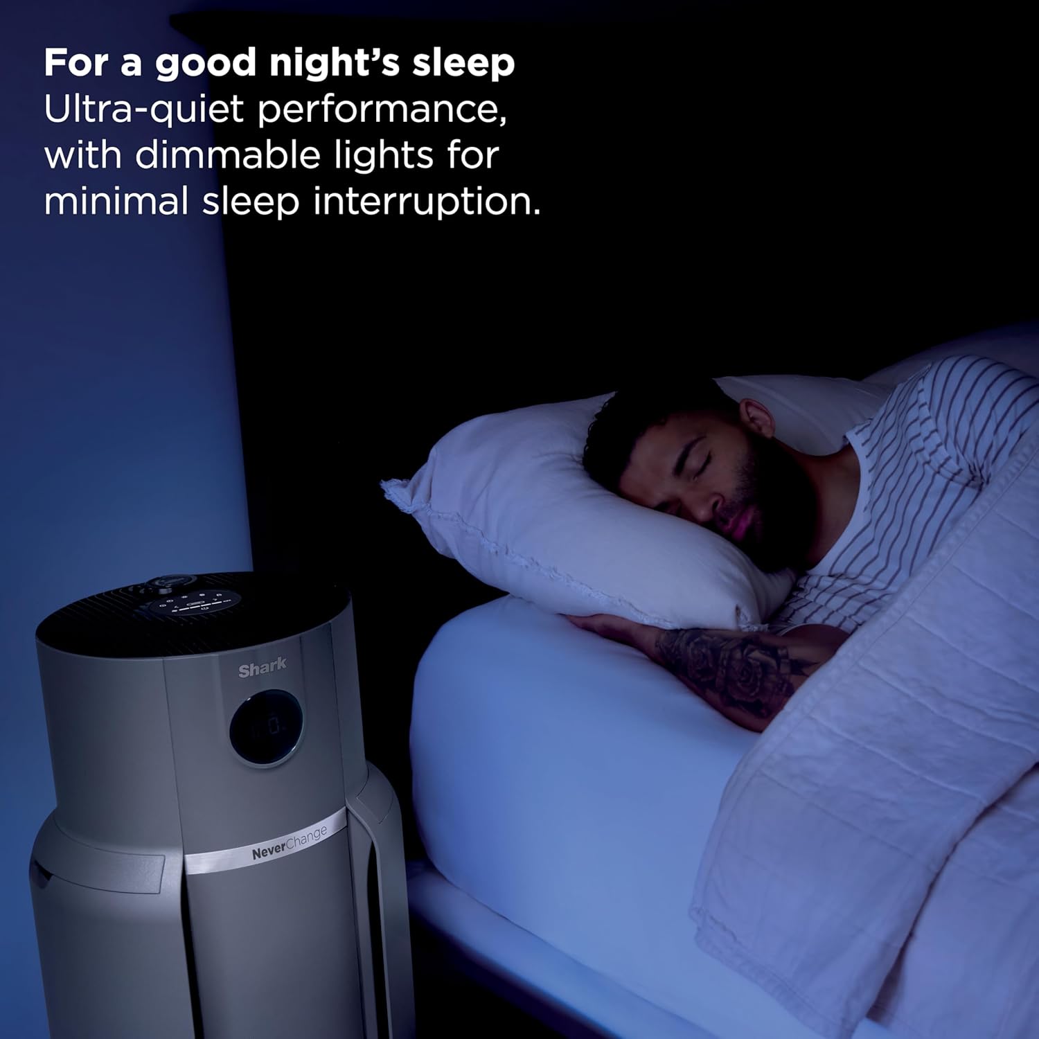 Shark Air Purifier for Home, NeverChange Max,  for Large Room, Kitchen, Home Office, HEPA-Exceeding Filter, Captures Pollutants, Pet Dander, Dust, Odor, Smoke, and More, HP301