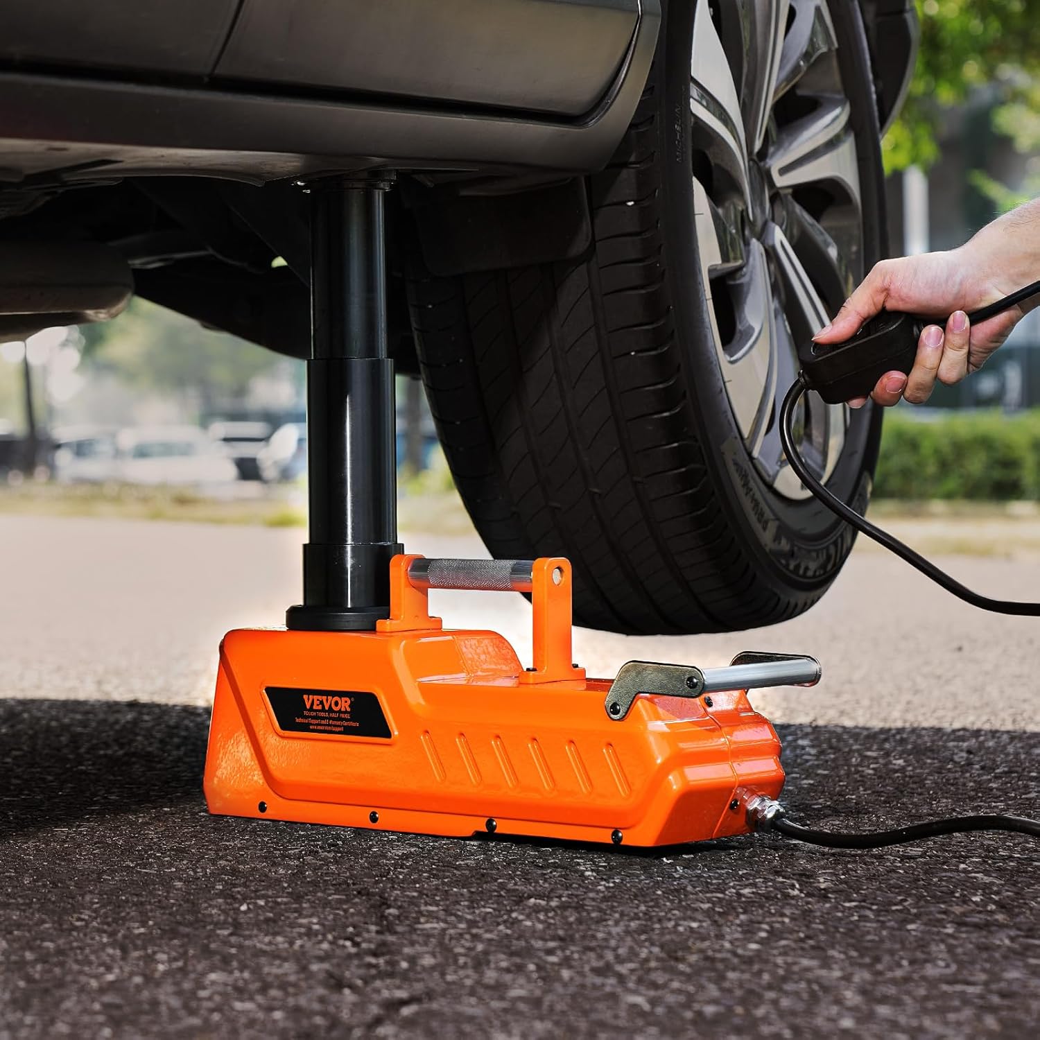 VEVOR Electric Car Jack,Hydraulic Jack Lift with Electric Impact Wrench, Built-in Inflatable Pump, and LED Light for SUV MPV Sedan Truck Change Tires
