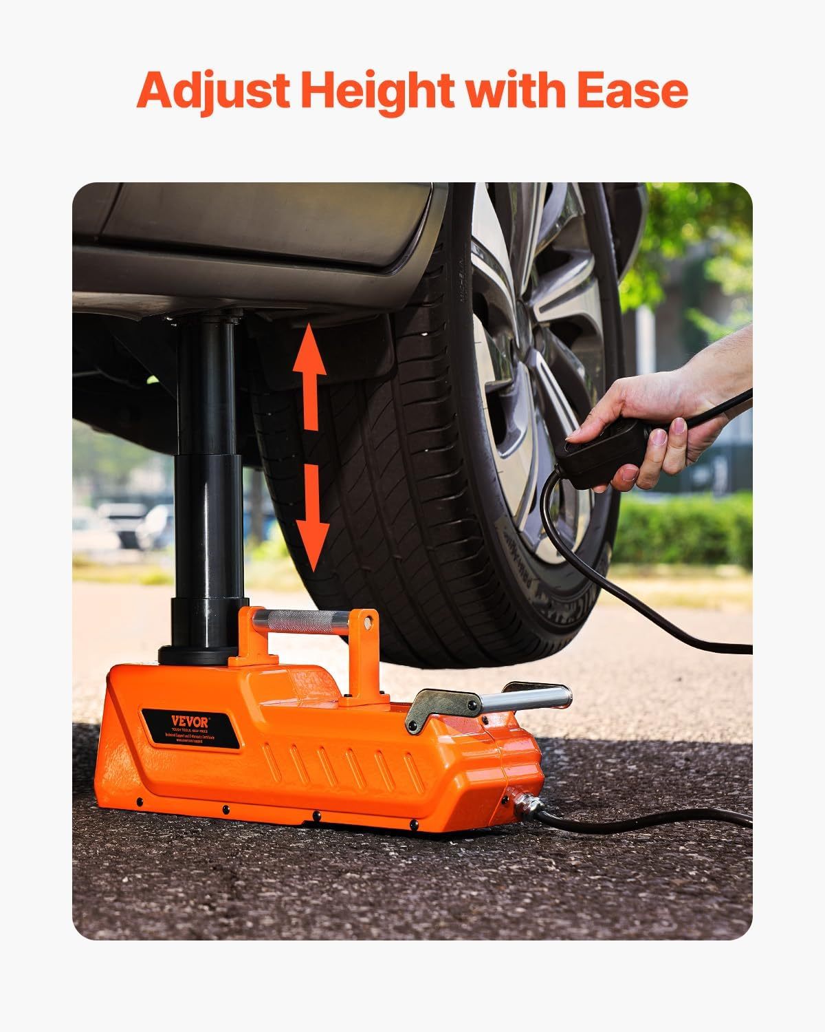 VEVOR Electric Car Jack,Hydraulic Jack Lift with Electric Impact Wrench, Built-in Inflatable Pump, and LED Light for SUV MPV Sedan Truck Change Tires