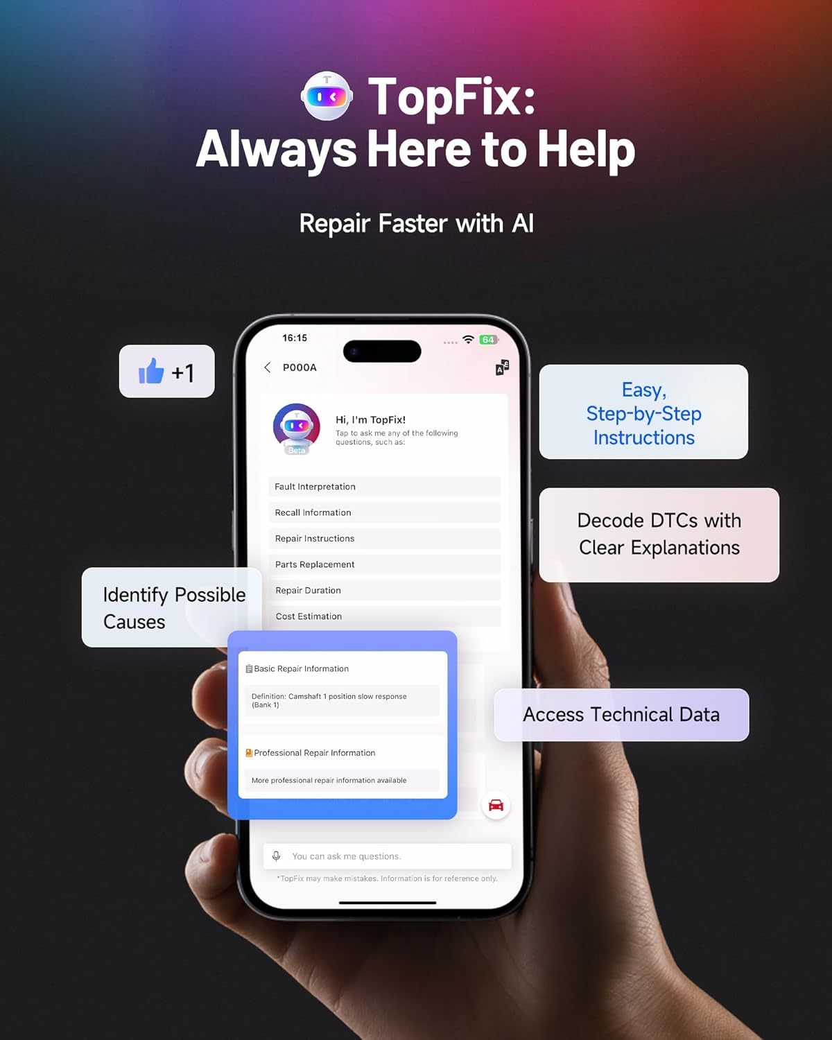 TOPDON Topscan Master OBD2 Scanner Bluetooth, 2026 Wireless Bidirectional Scan Tool, All System Diagnostic Tool for iOS & Android, 30+ Resets, FCA AutoAuth, CAN-FD/DoIP, Upgraded Version of TopScan