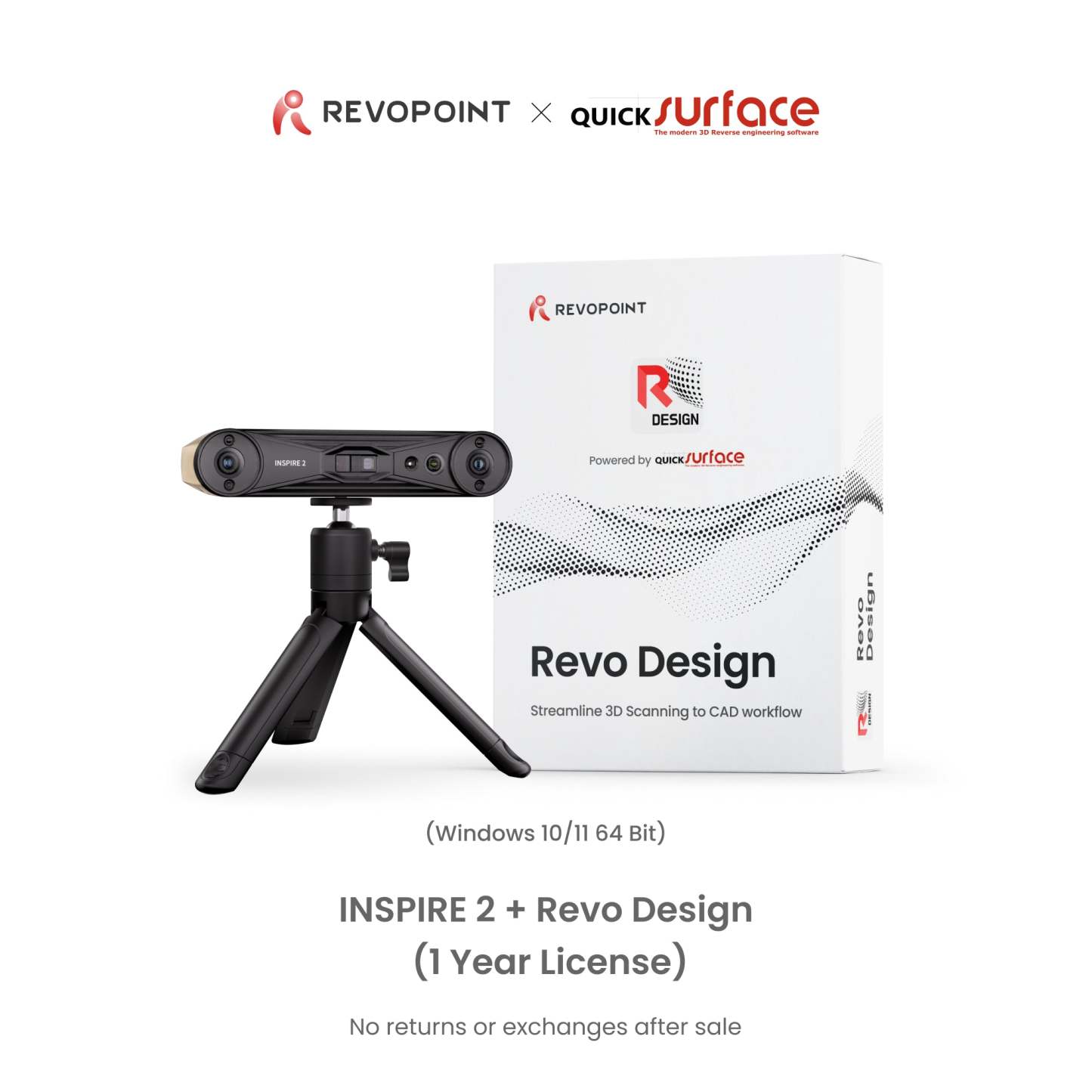 Revopoint INSPIRE 2: Wireless Infrared Laser and Structured Light 3D Scanner