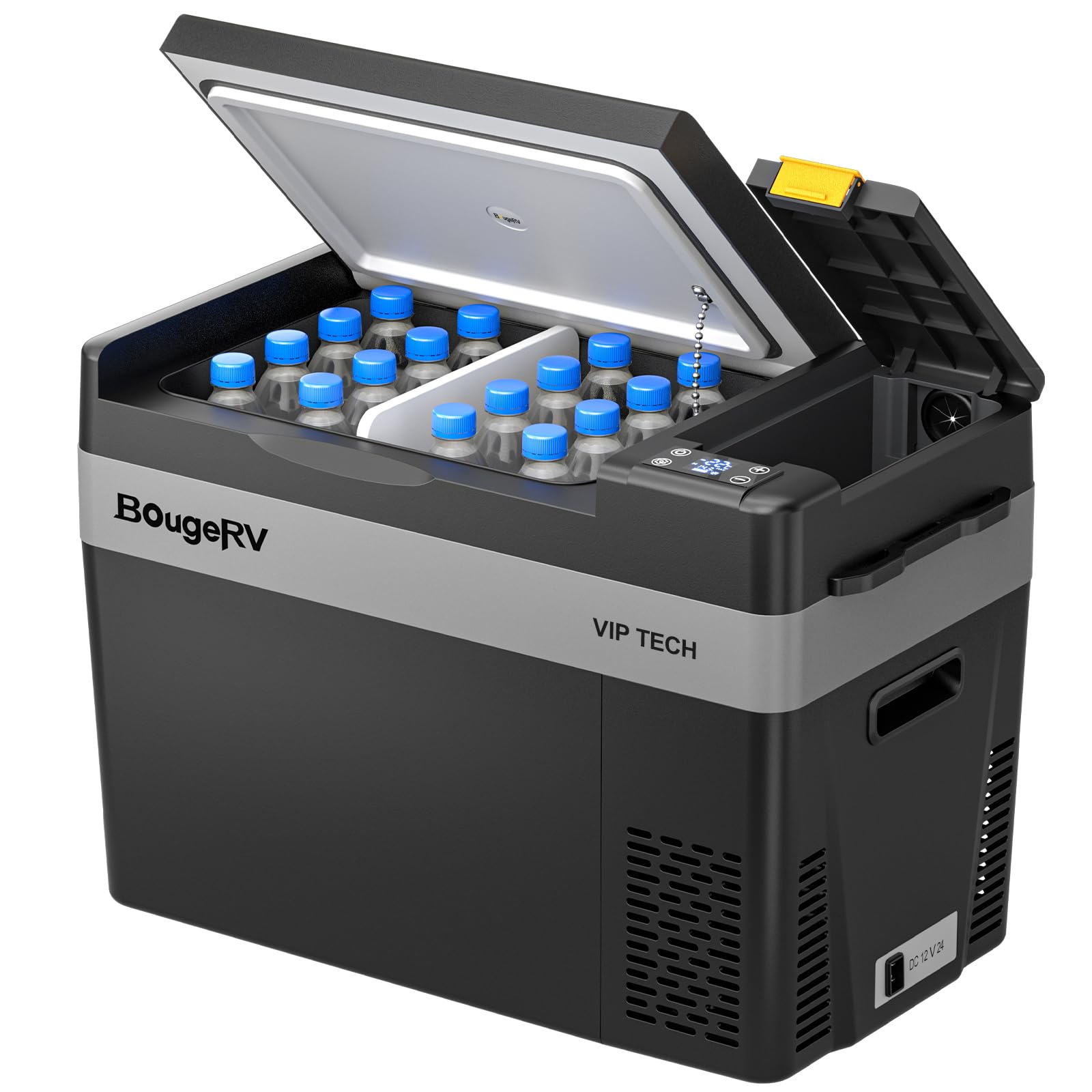 BougeRV 12V 30 Quart Refrigerator, CRPRO VIP, Compressor Electric Cooler with 12V/24 DC, 110-240 AC for Outdoor Camping Overlanding Truck RV SUV Van