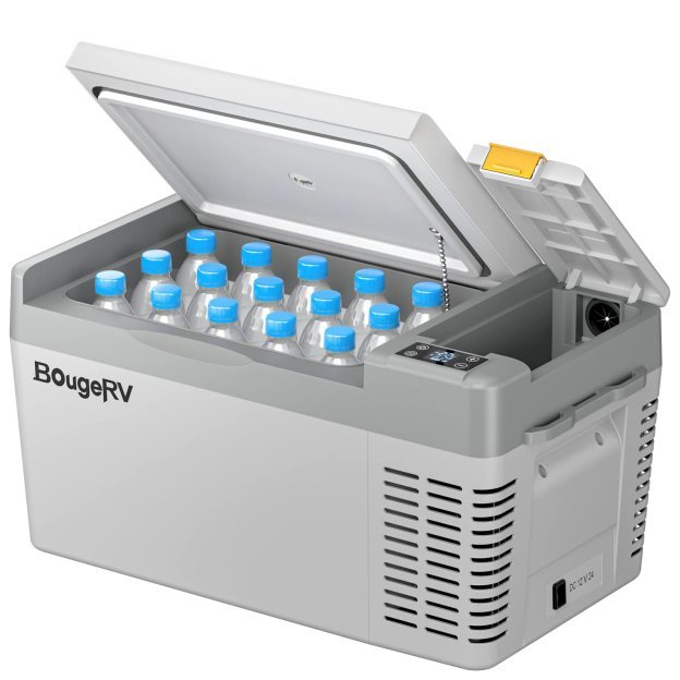 BougeRV 12V 30 Quart Refrigerator, CRPRO VIP, Compressor Electric Cooler with 12V/24 DC, 110-240 AC for Outdoor Camping Overlanding Truck RV SUV Van