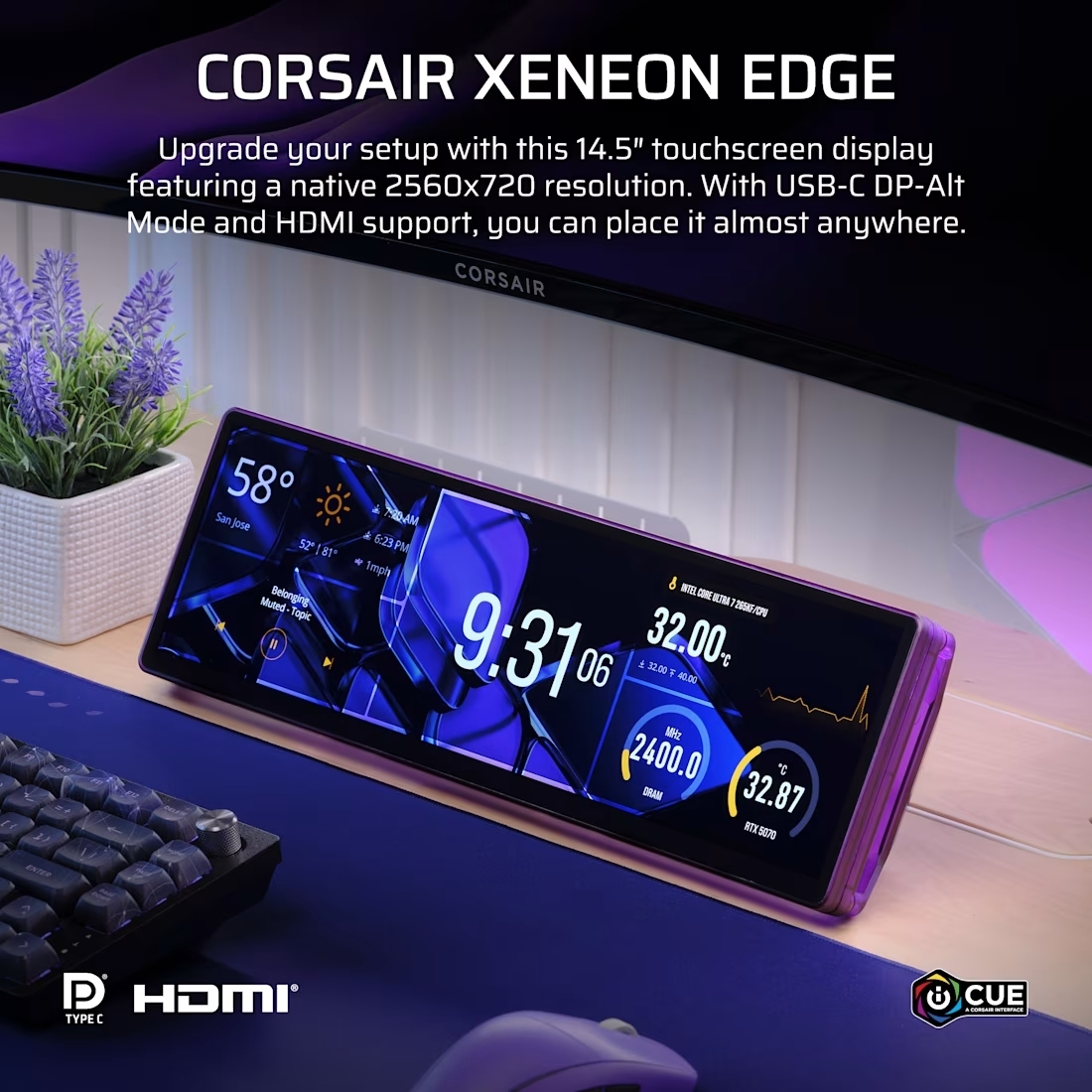 CORSAIR XENEON EDGE 14.5" LCD Touchscreen