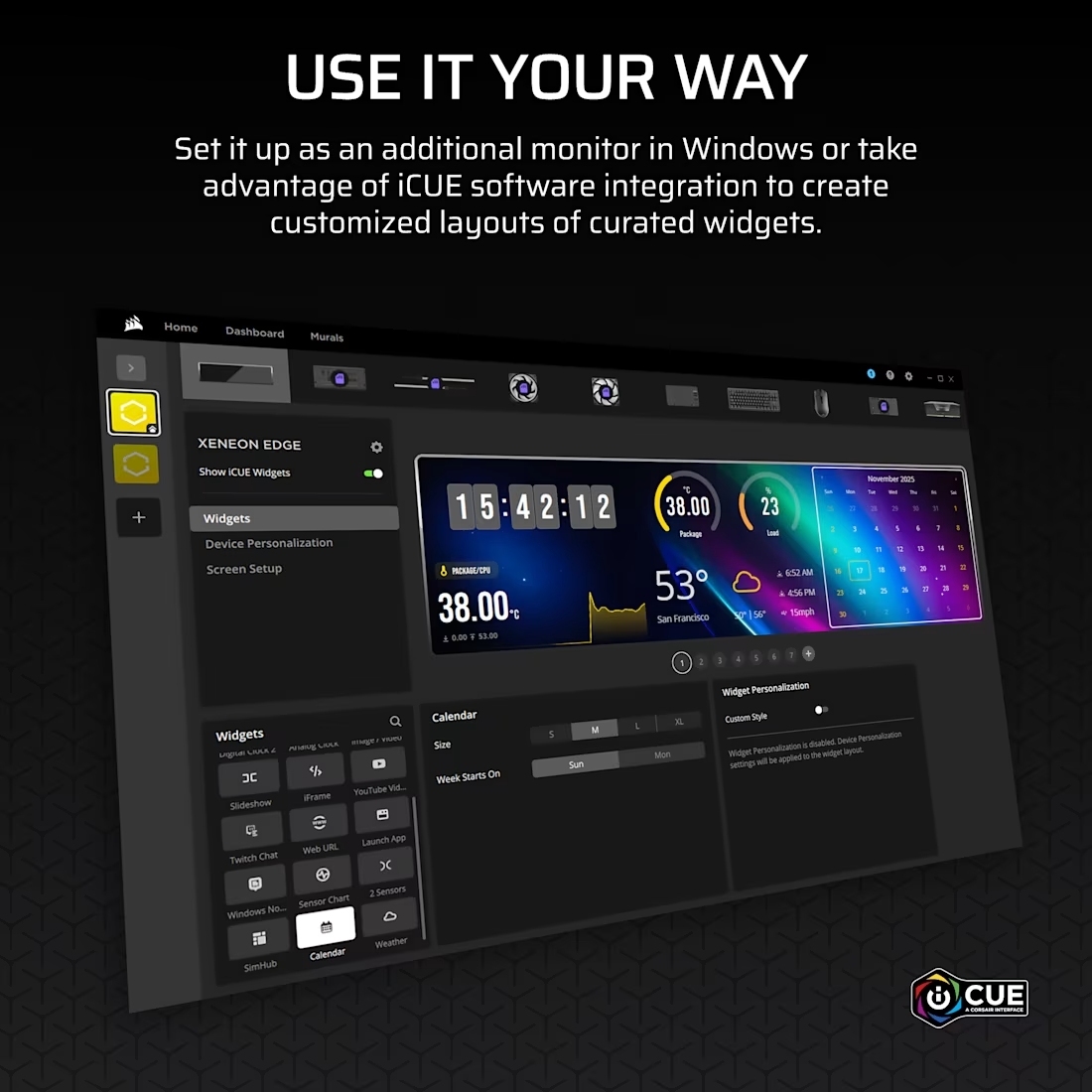 CORSAIR XENEON EDGE 14.5" LCD Touchscreen