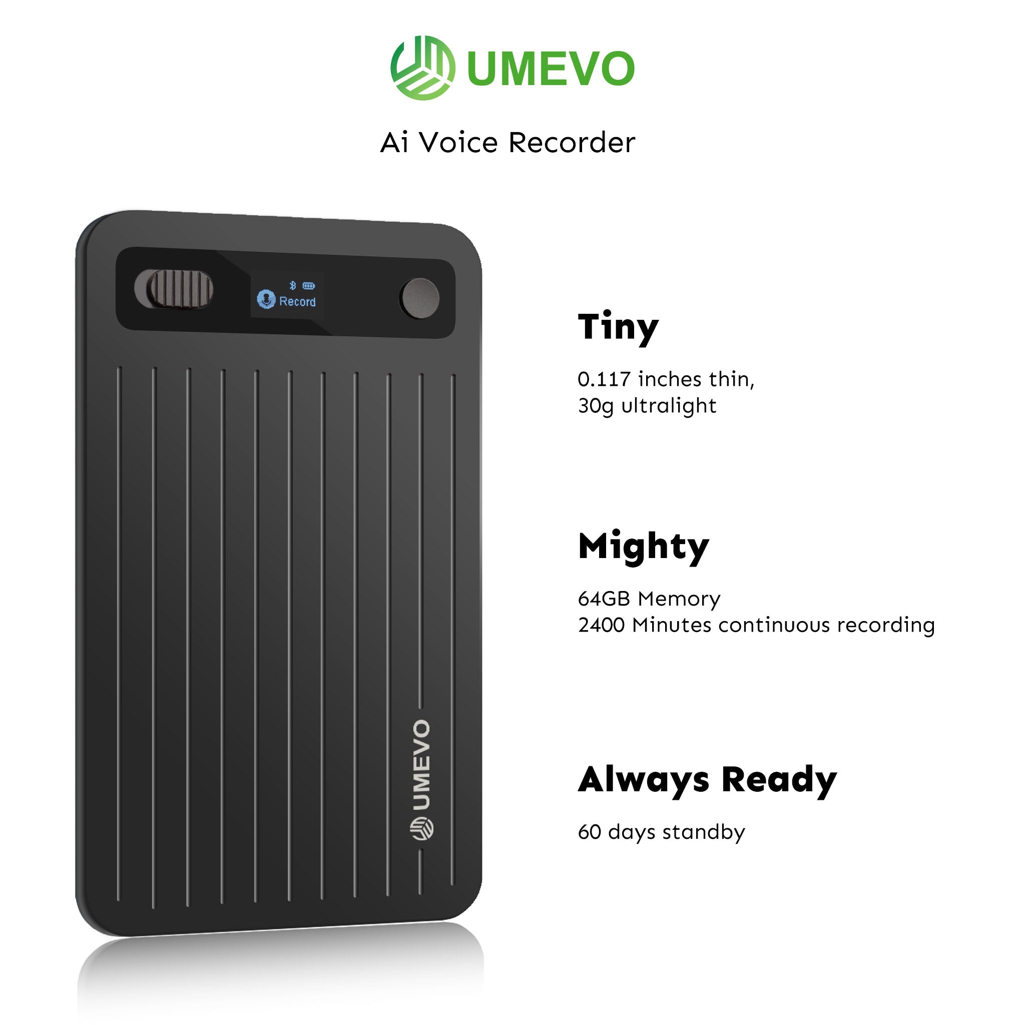 UMEVO Note Plus - AI Voice Recorder: Voice Transcription & Summary