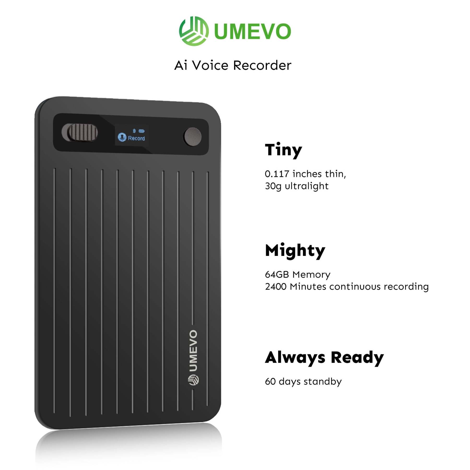 UMEVO Note Plus - AI Voice Recorder: Voice Transcription & Summary