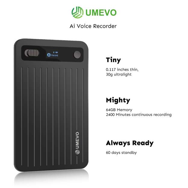 UMEVO Note Plus - AI Voice Recorder: Voice Transcription & Summary