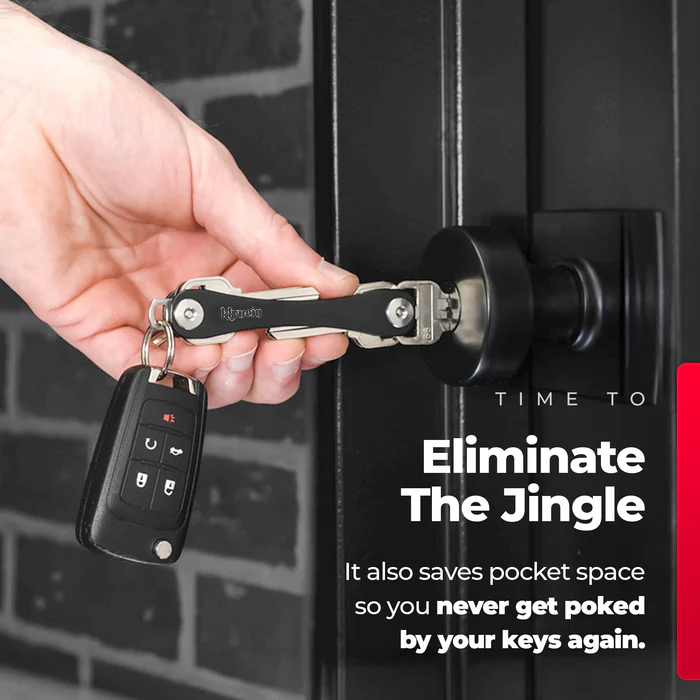 klynein Classic Carbon Fiber 3k | Original Compact Key Organizer | Holds Up To 14 Keys