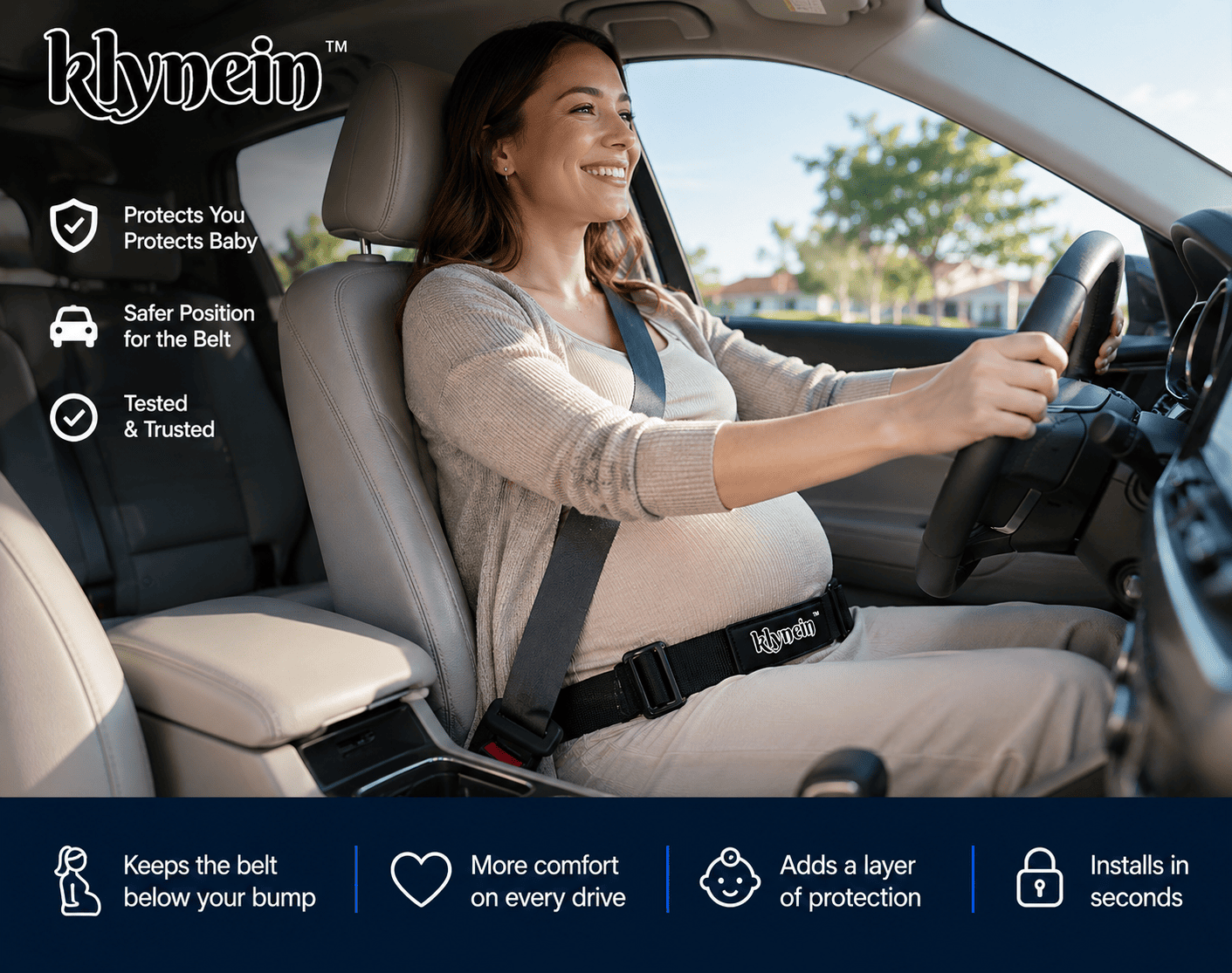 Klynein pregnancy safety belt lifestyle