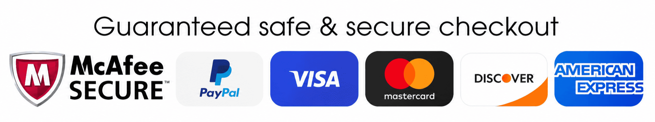 Guaranteed safe & secure checkout