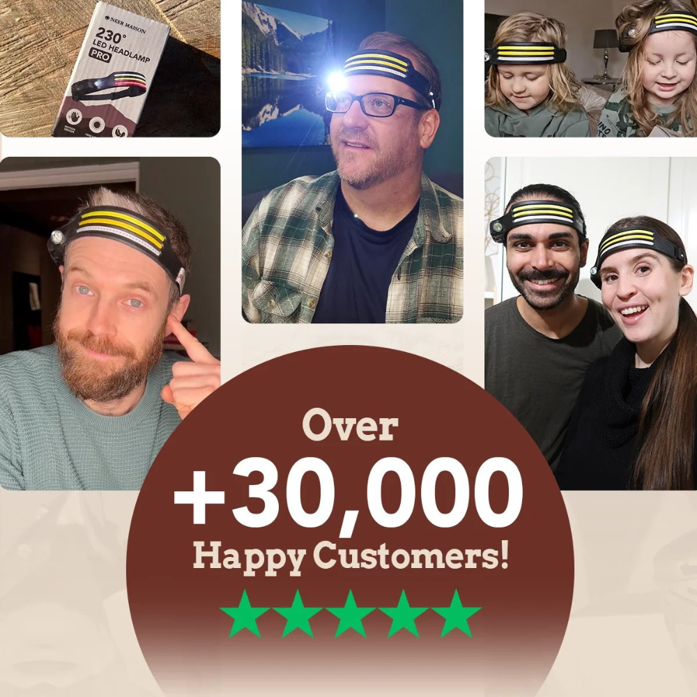 Neermaison 1000lm LED 230° Headlamp PRO 2.0