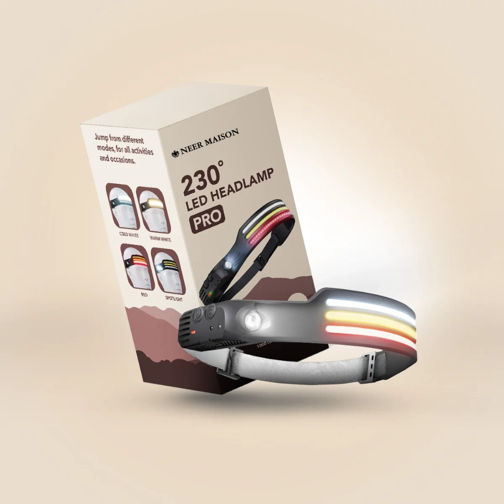 Neermaison 1000lm LED 230° Headlamp PRO 2.0