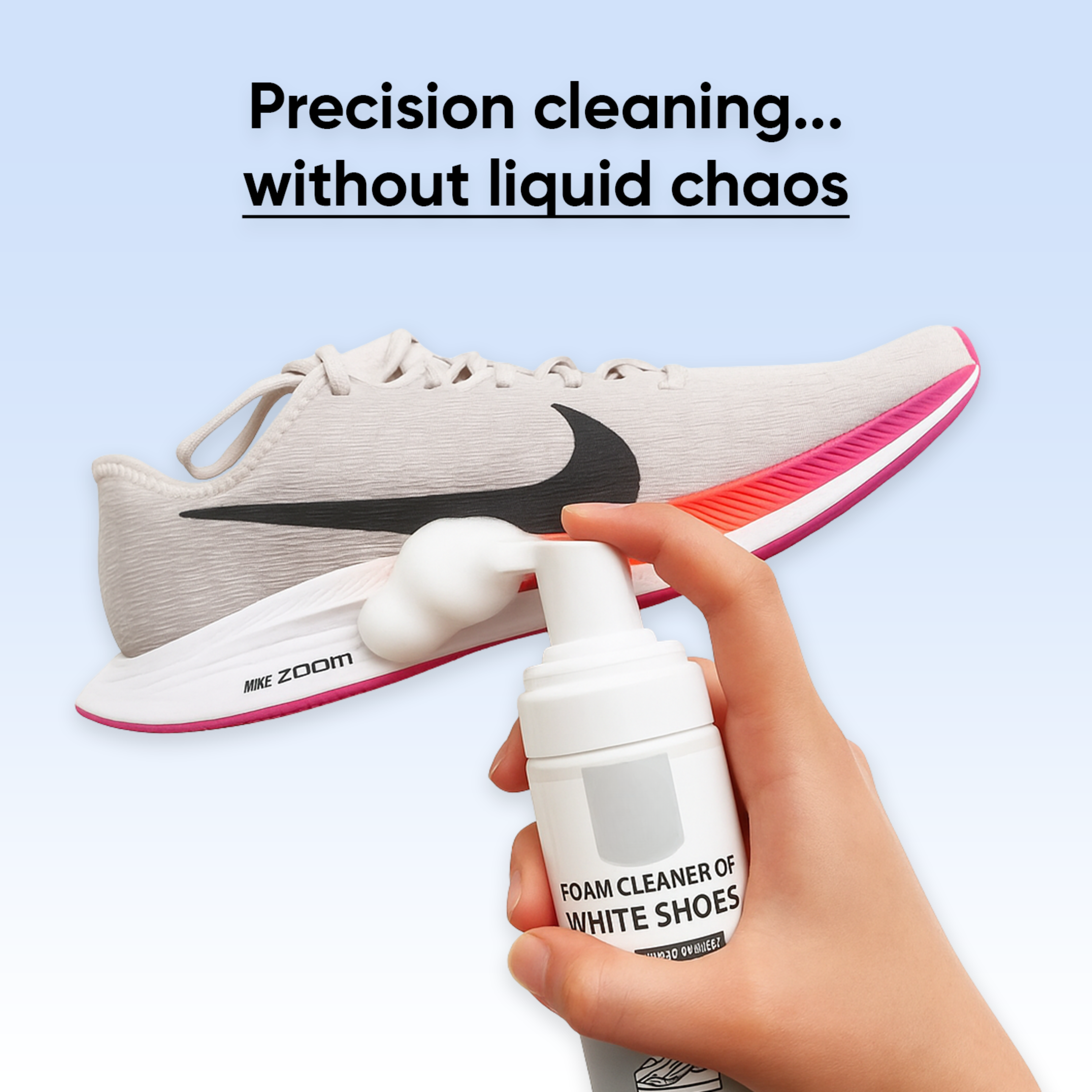 uncloud - water-free foam shoe cleaner