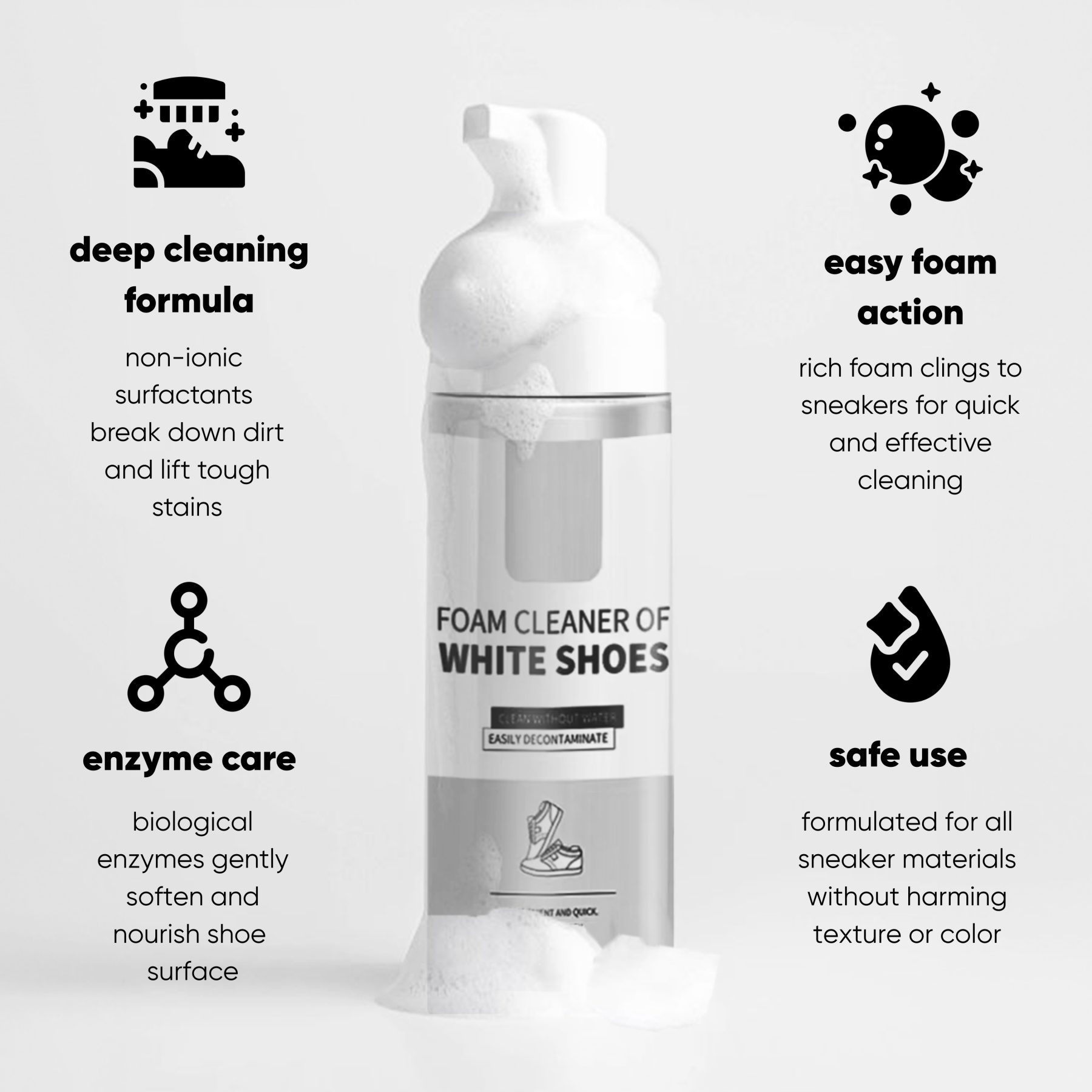 uncloud - water-free foam shoe cleaner