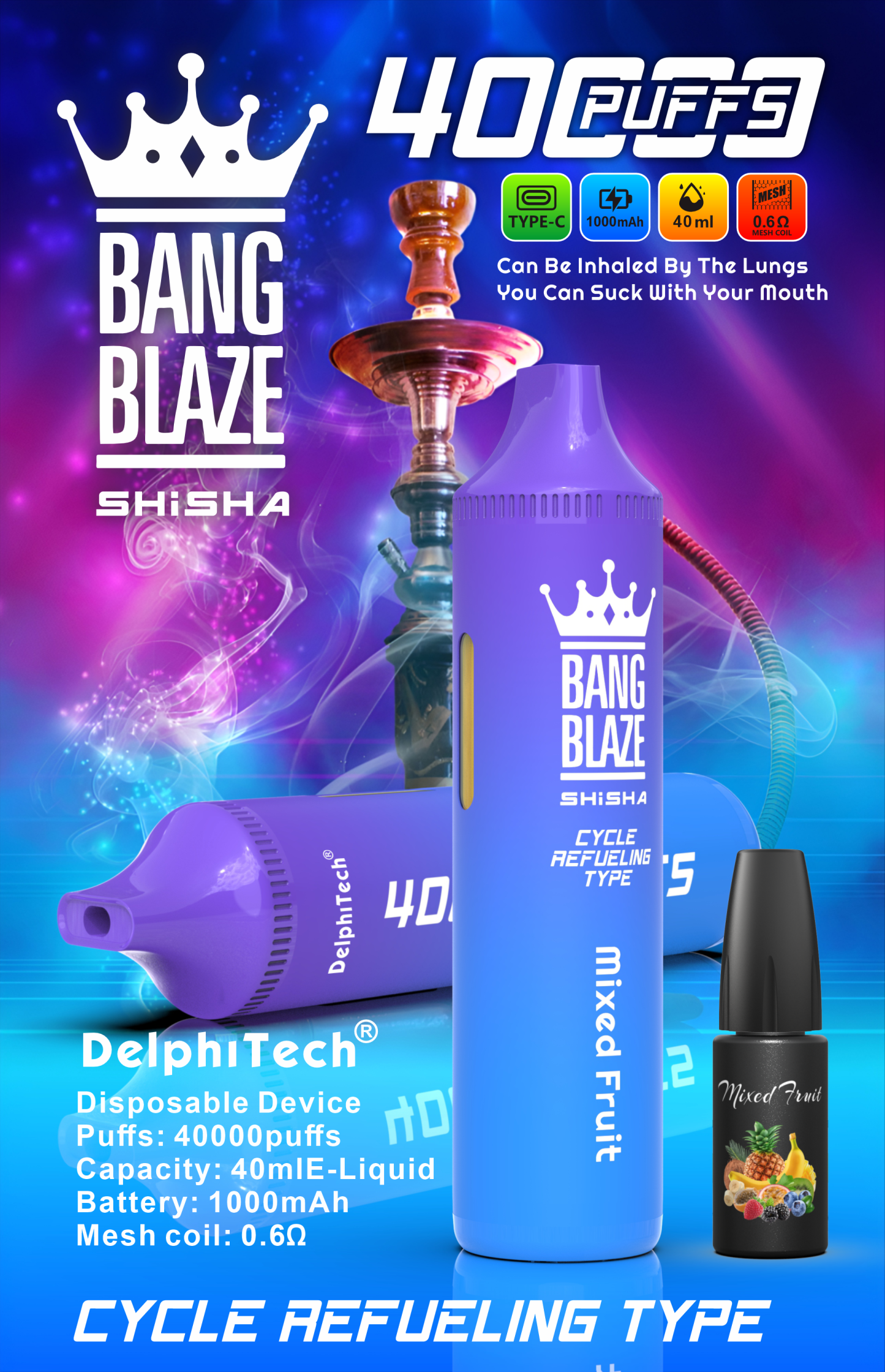 BANGBLAZE 40000puffs DSK040 in stock 10pcs/set