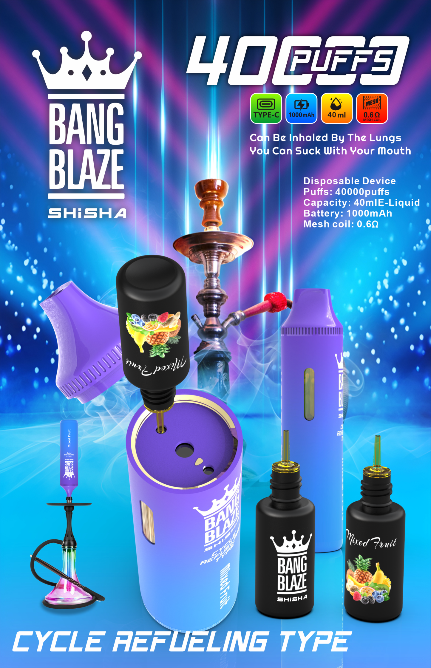 BANGBLAZE 40000puffs DSK040 in stock 10pcs/set