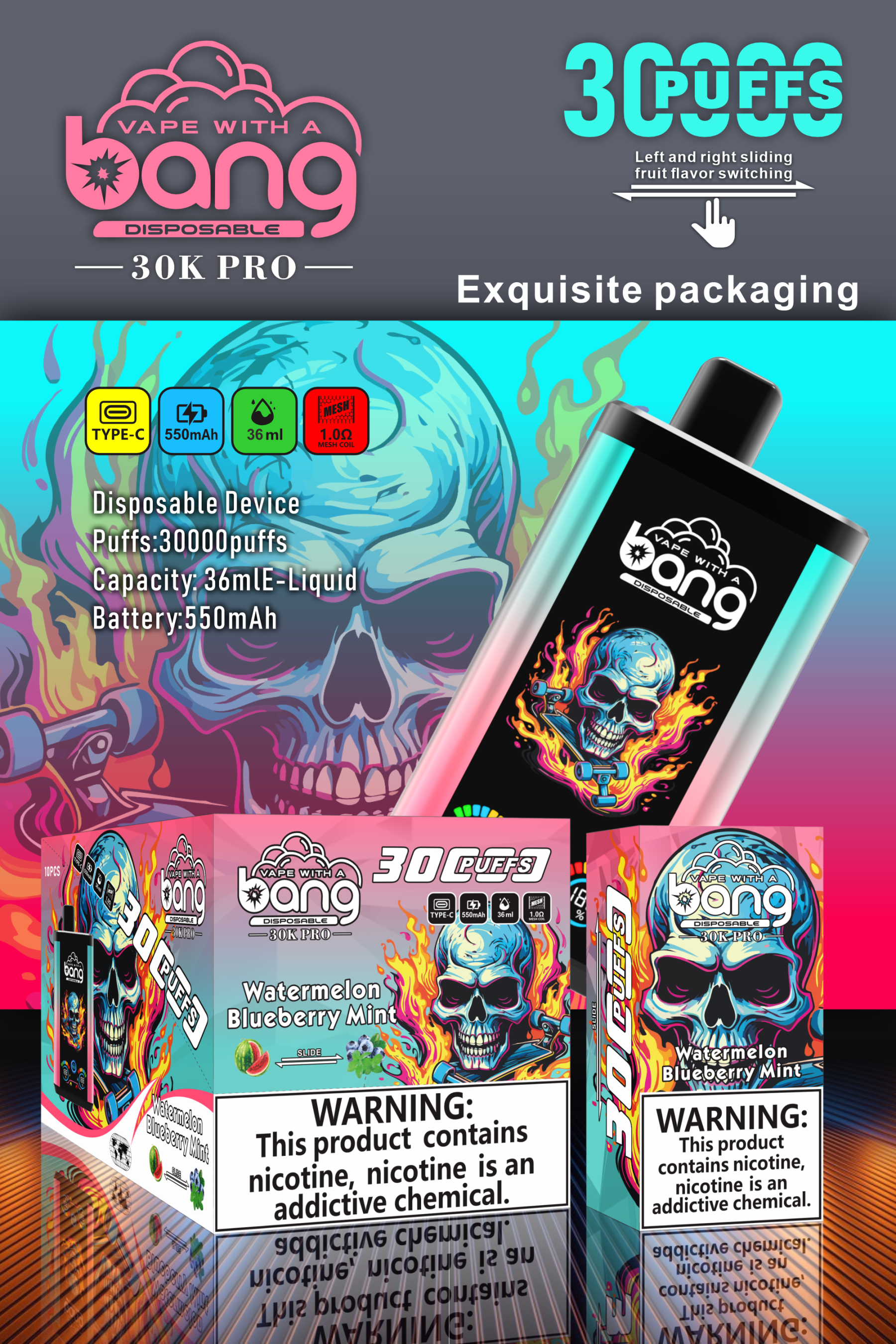 BANG 30000 PUFFS  DSK018 in stock 10pcs/set