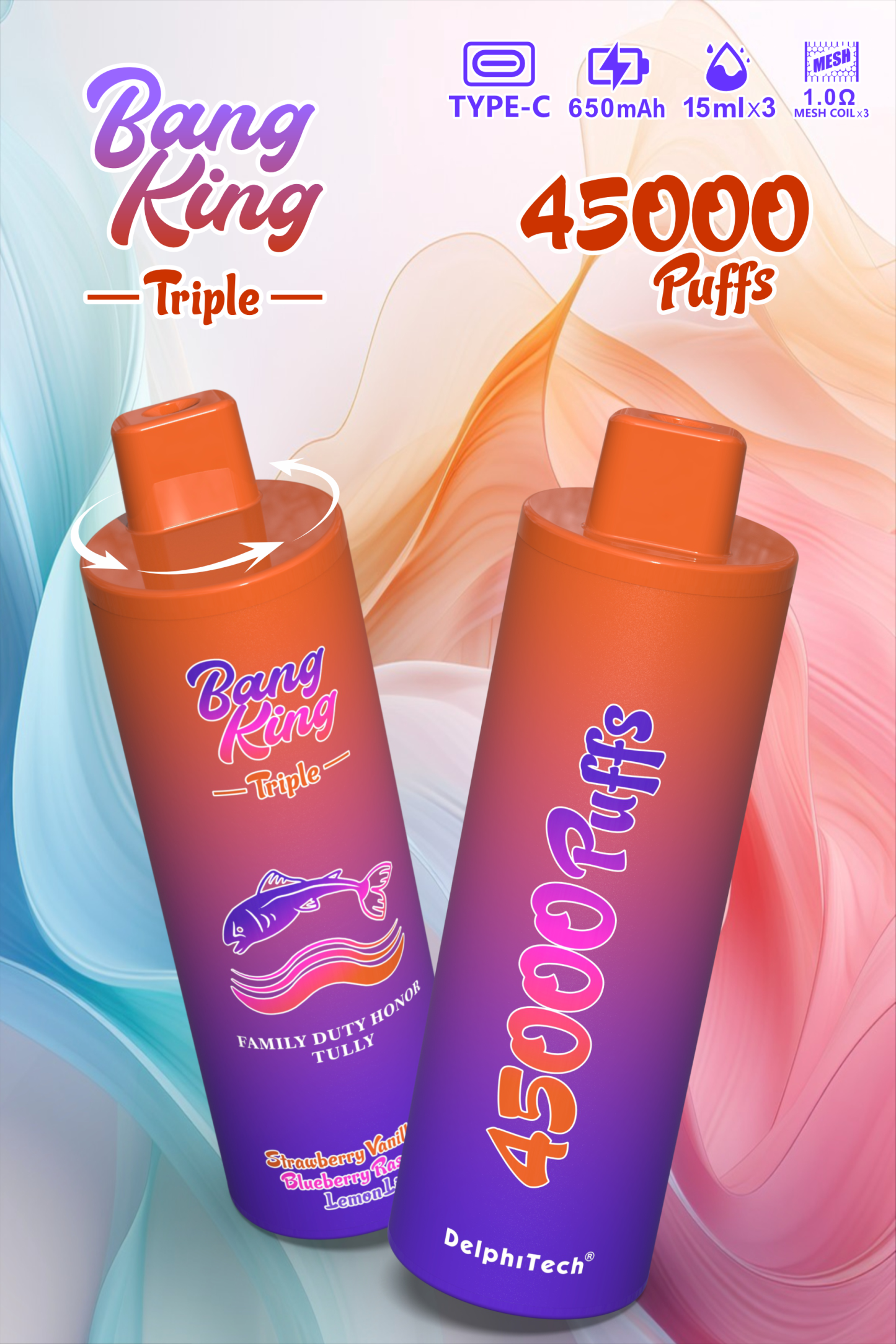 BANGKING 45000PUFFS  DSK043 in stock 10pcs/set 3 in 1