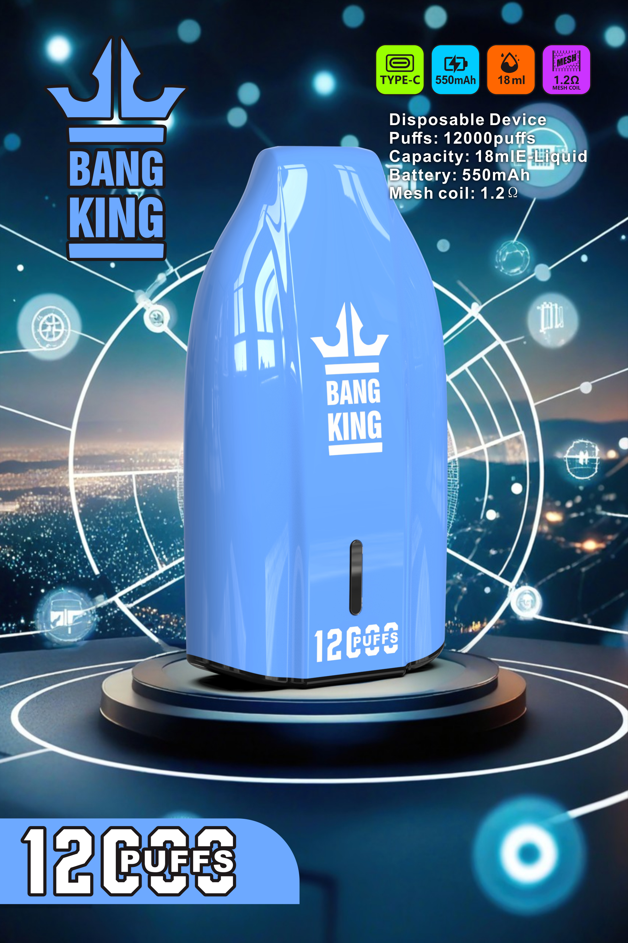 BANG KING 12000 PUFFS  DSK029 in stock 10pcs/set