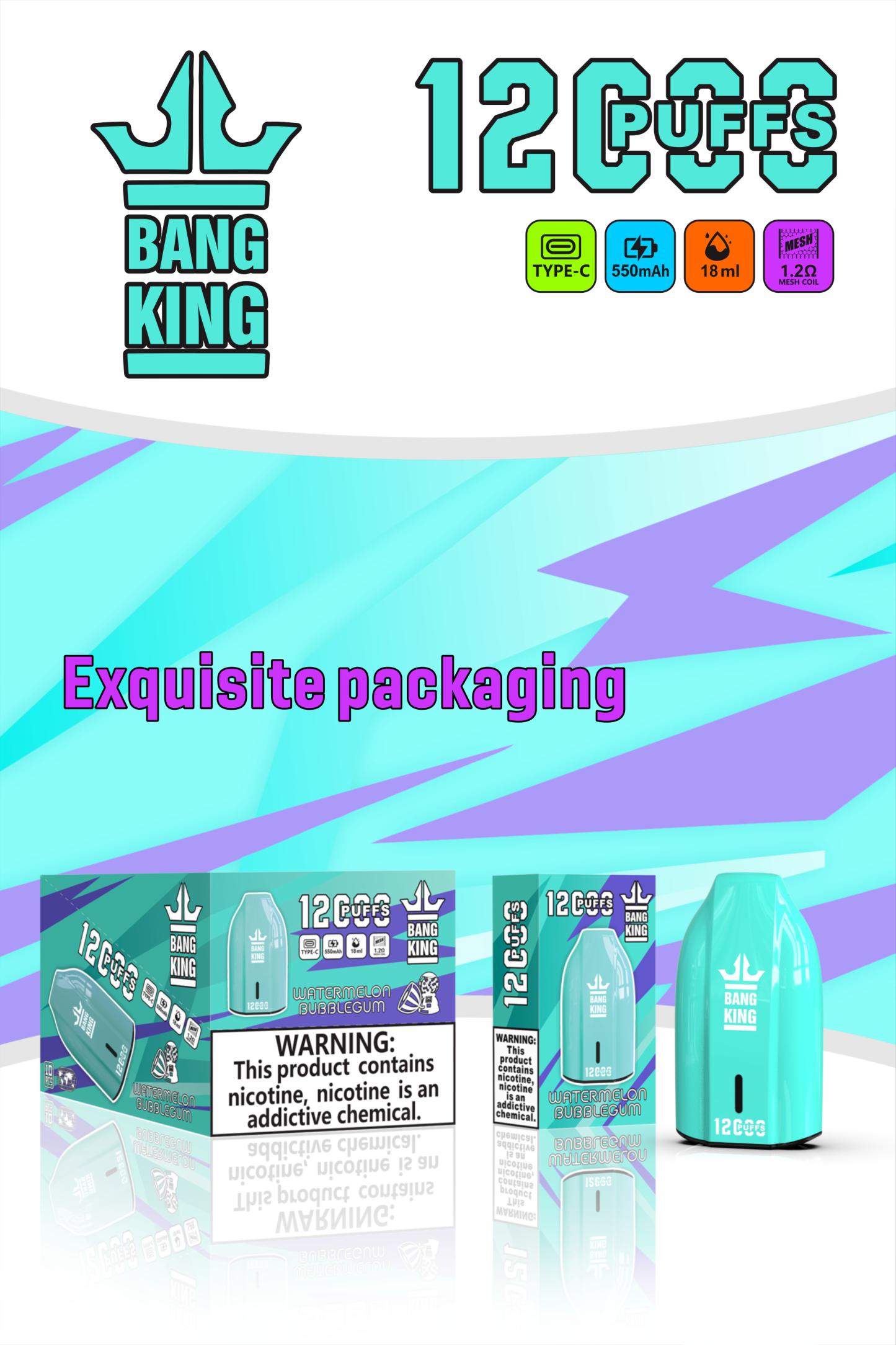 BANG KING 12000 PUFFS DSK029 in stock 10pcs/set