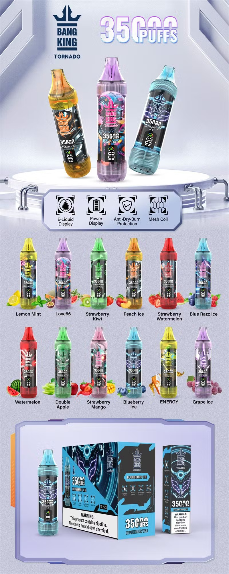 BANGKING 35000 PUFFS DSK032 in stock 10pcs/set