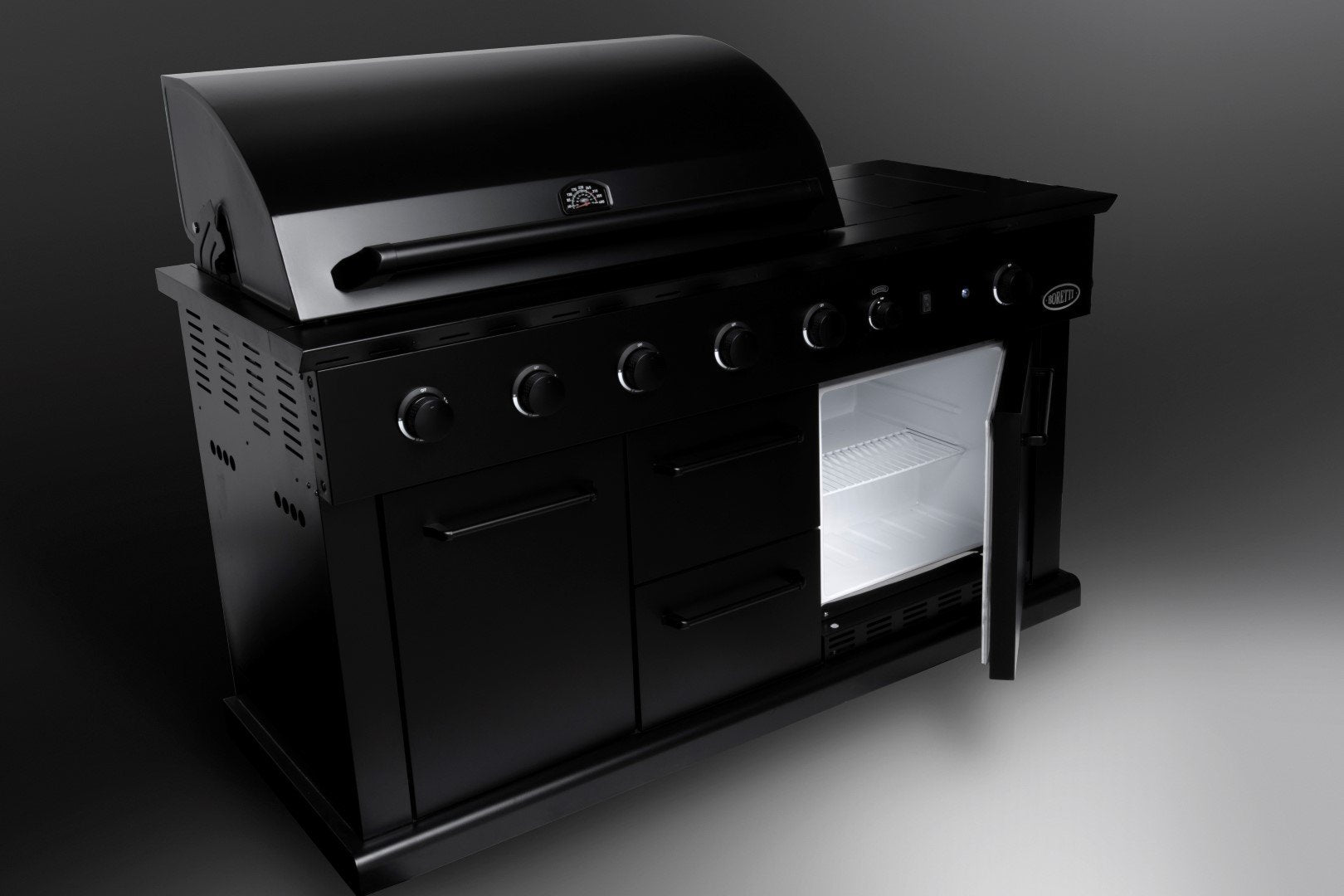 Boretti Luciano Outdoor Kitchen Nero | with Built-in Fridge