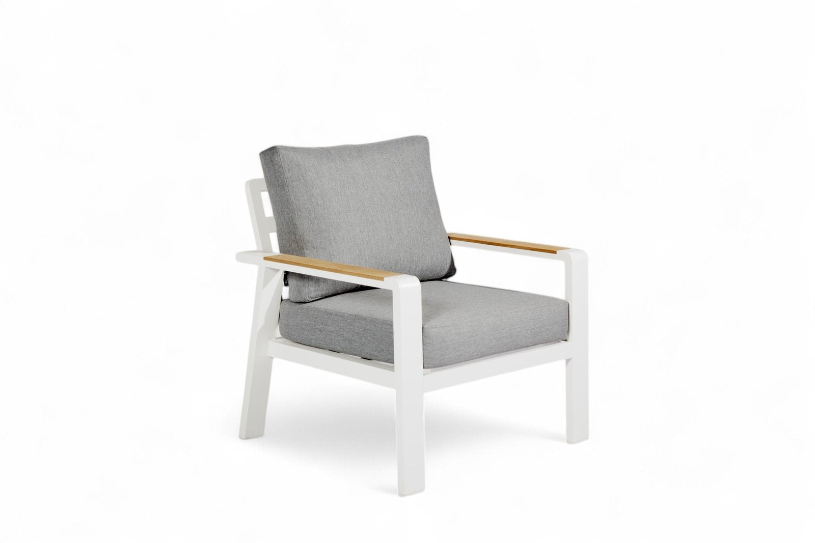 Aluminium Stoel-Bank Loungeset – Wit