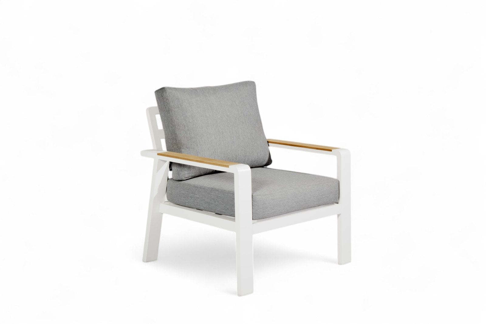 Aluminium Stoel-Bank Loungeset – Wit