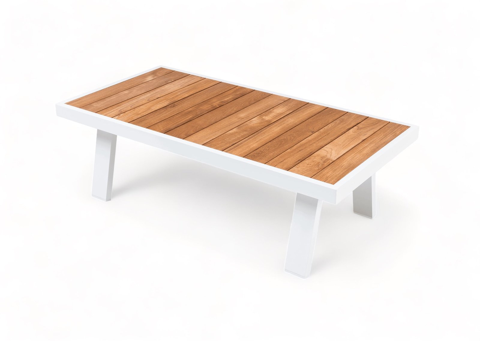 Aluminium Stoel-Bank Loungeset – Wit