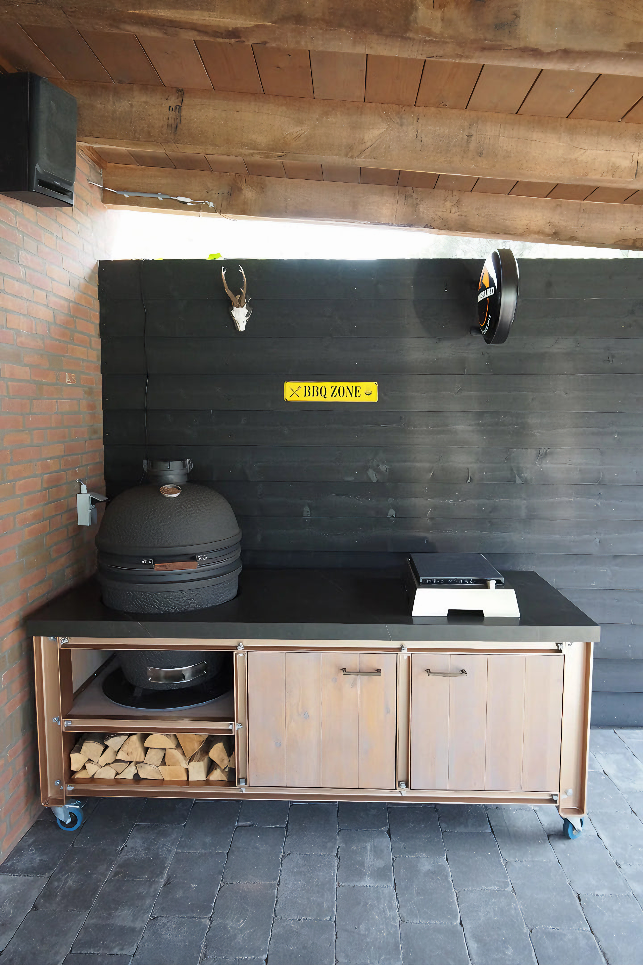 Big green egg outdoor kitchen