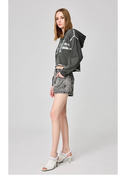 Printed Drawstring Hoodie 02